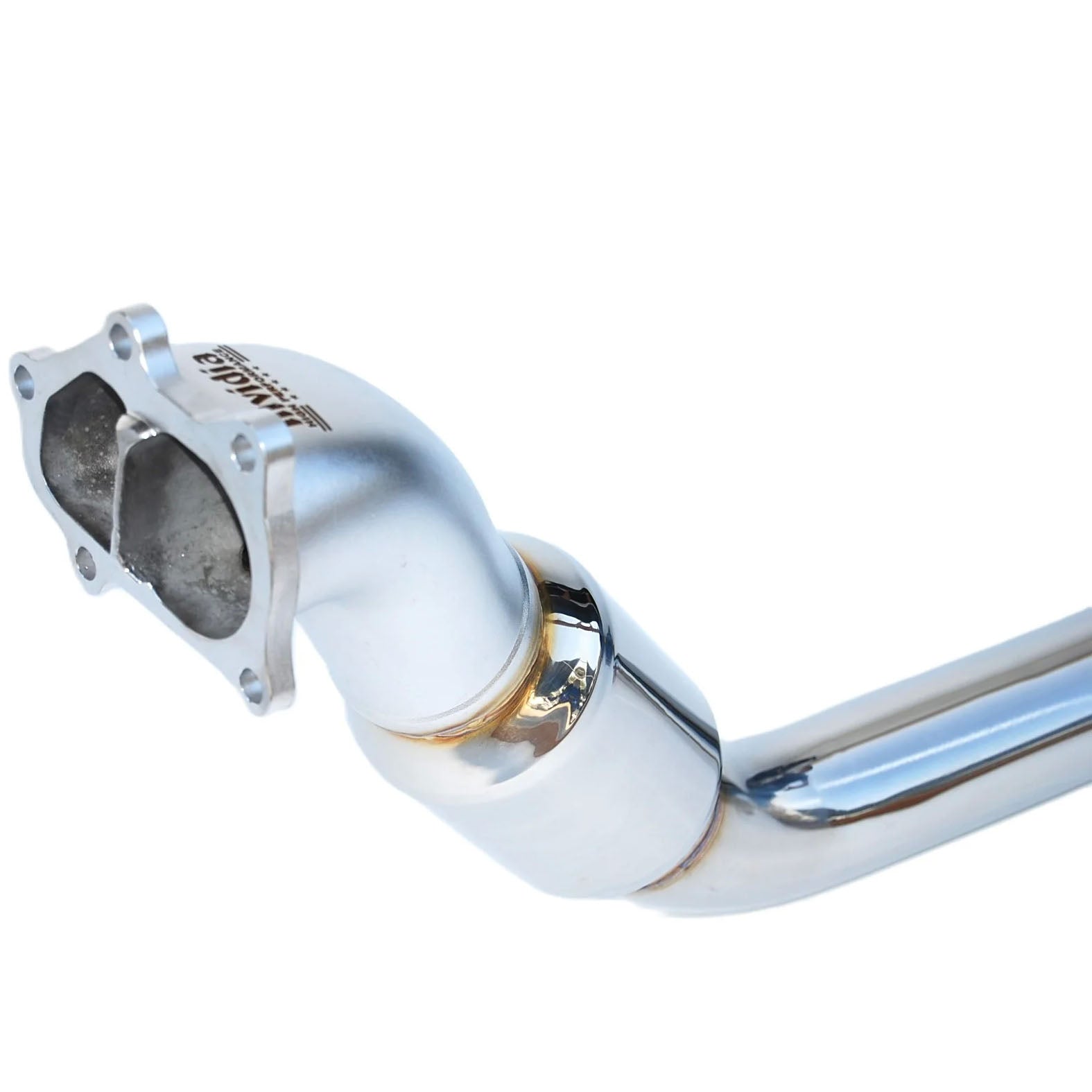 Invidia Downpipe (Divorced Bellmouth Inlet, w/ Cat), 2008-2014 WRX & 2008-2021 STi - Angle 2