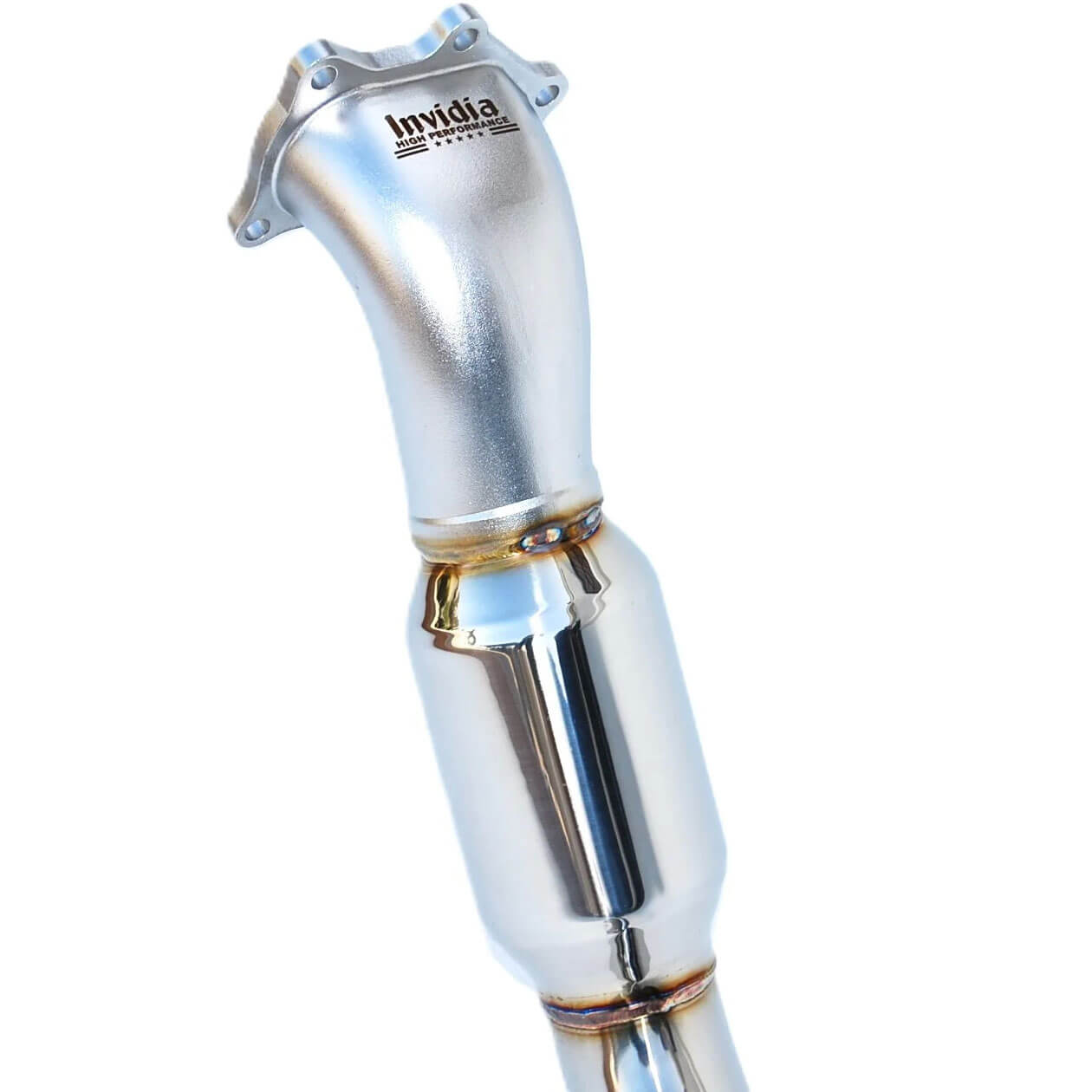 Invidia Downpipe (Divorced Bellmouth Inlet, w/ Cat), 2008-2014 WRX & 2008-2021 STi - Angle 4