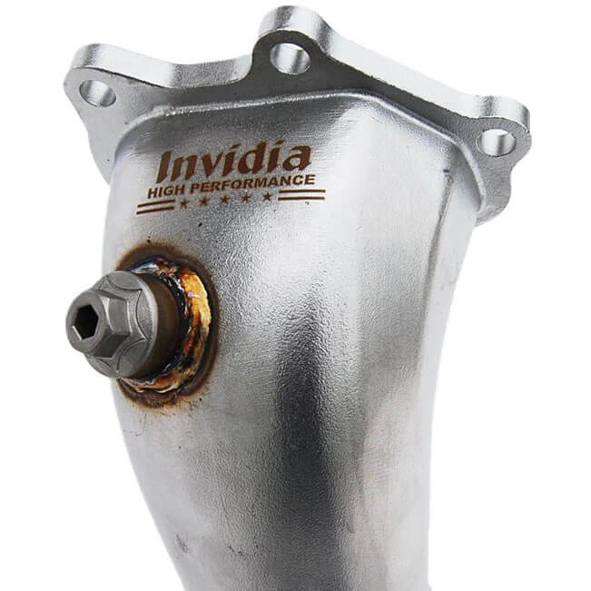 Invidia Downpipe (Divorced Bellmouth, w/ Cat & Extra O2 Bung), 2002-2007 WRX & 2004-2007 STi - Angle 2