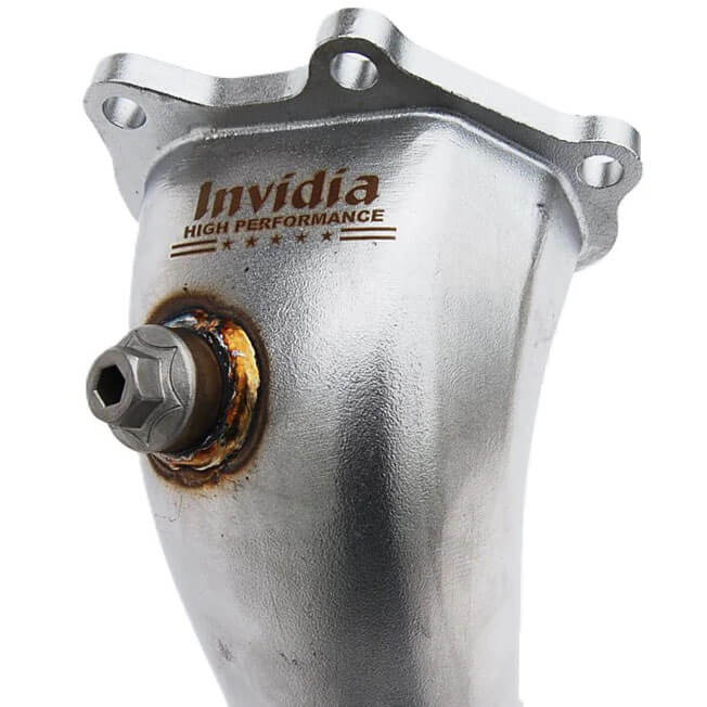 Invidia Downpipe (Divorced Bellmouth, w/ Cat & Extra O2 Bung), 2008-2014 WRX & 2008-2021 STi - Angle 3