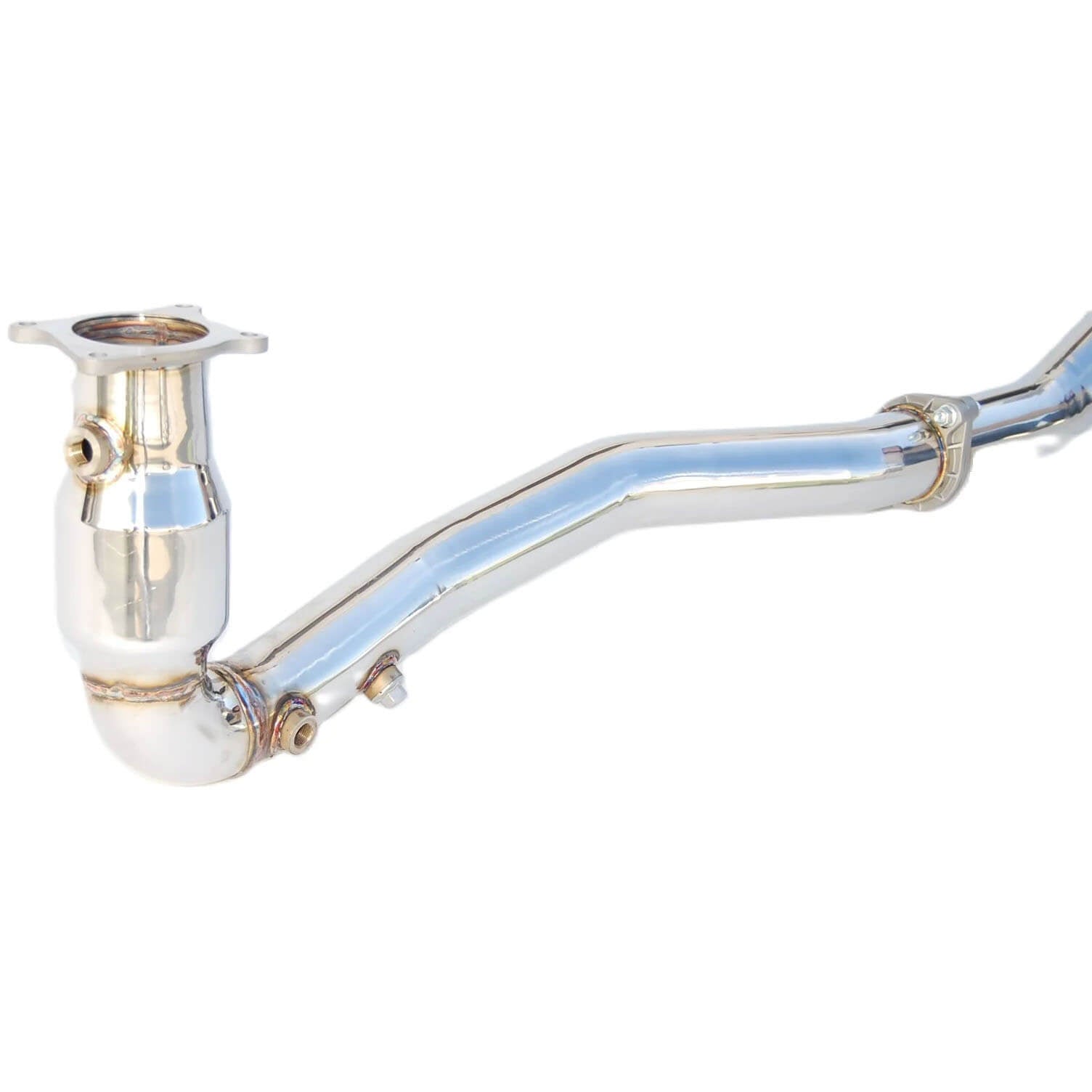 Invidia Downpipe (w/ Cat & Two O2 Sensor Fittings), 2015-2021 WRX (AT) - Angle 2