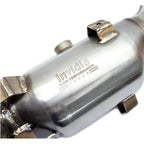 Invidia Downpipe w/ High Flow Cat (76mm), 2017-2021 Civic Type R - Angle 2