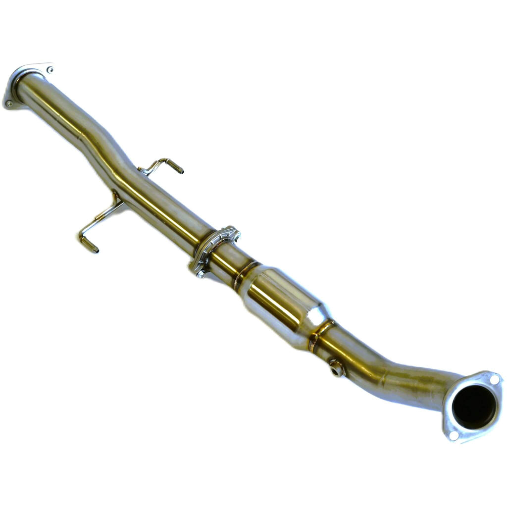 Invidia Front Pipe w/ High Flow Cat (76mm), 2023-2025 GR Corolla - Angle 2