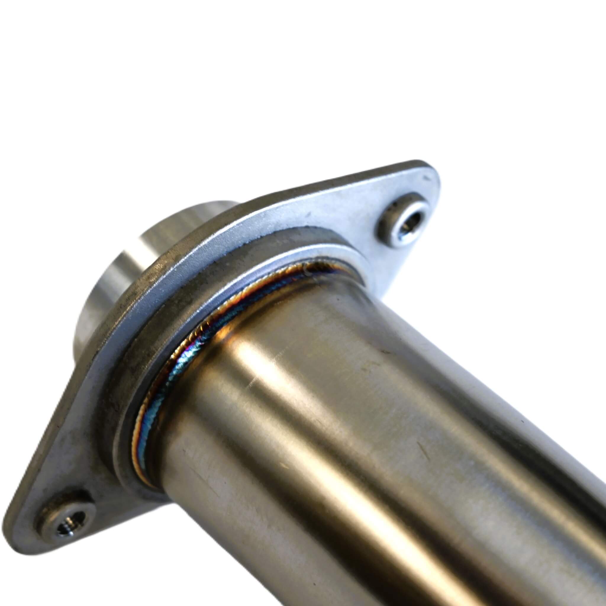 Invidia Front Pipe w/ High Flow Cat (76mm), 2023-2025 GR Corolla - Angle 5