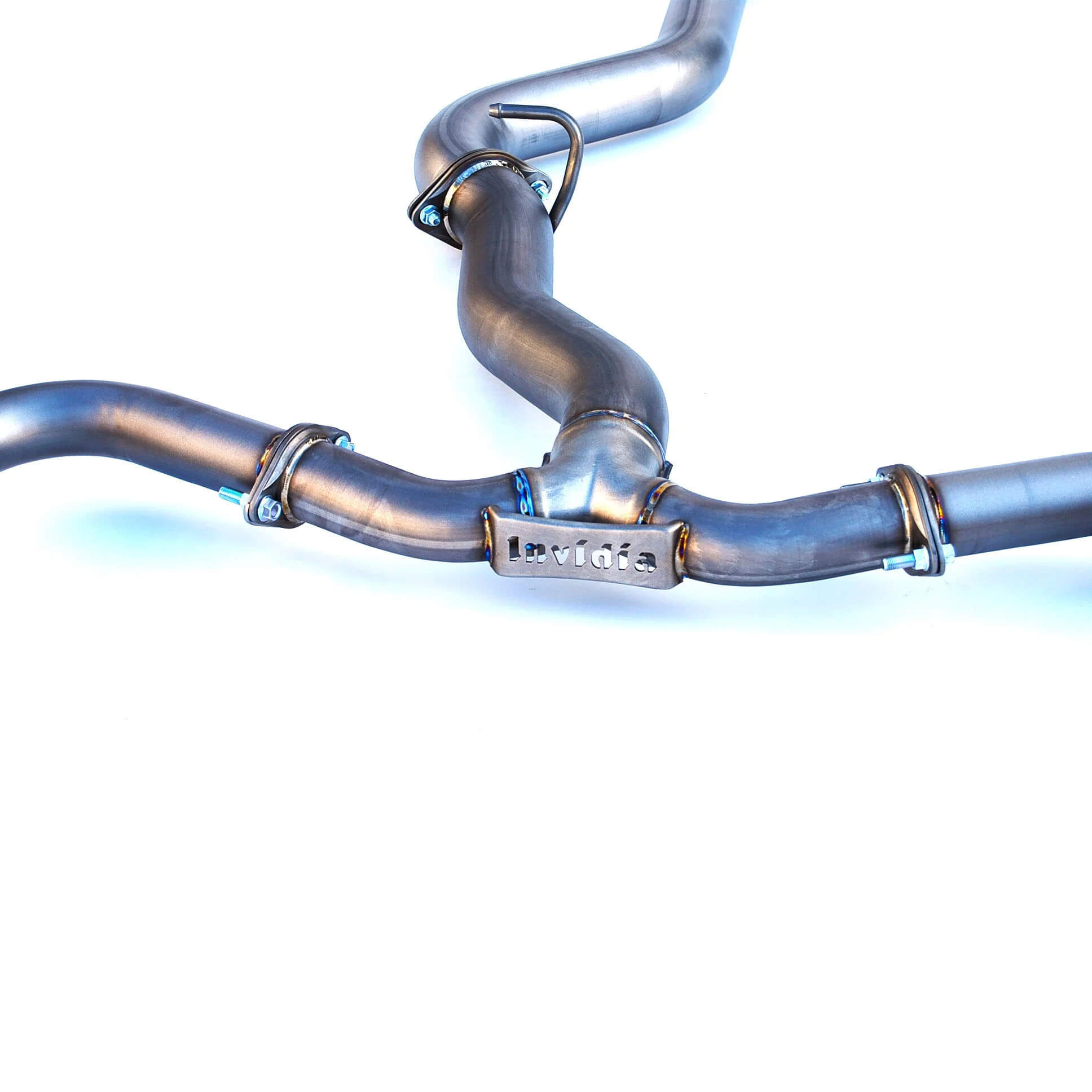 Invidia Full Titanium N1 Cat-Back Exhaust w/ Dual 101mm Tips, 2008-2014 WRX & 2011-2014 STi (Sedan) - Angle 3