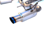 Invidia Full Titanium N1 Cat-Back Exhaust w/ Dual 101mm Tips, 2008-2014 WRX & 2011-2014 STi (Sedan) - Angle 5