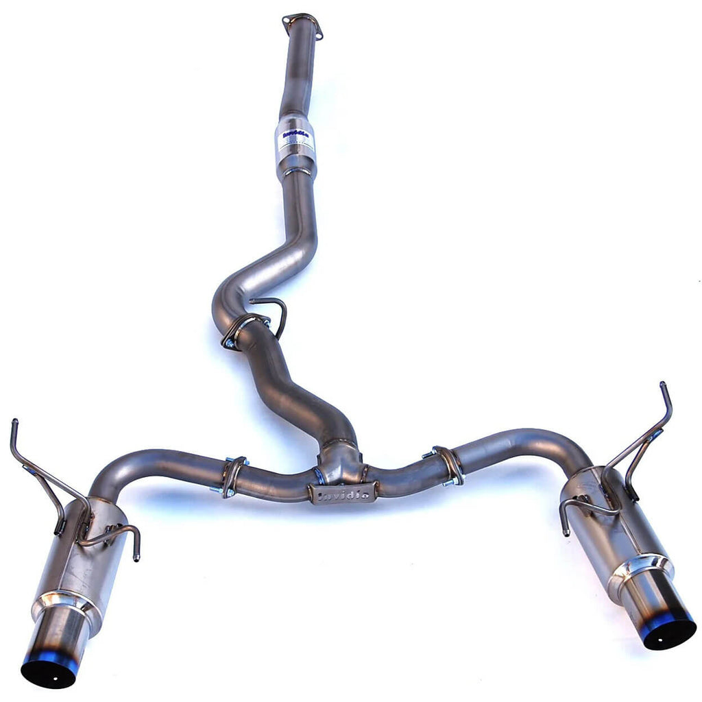 Invidia Full Titanium N1 Cat-Back Exhaust w/ Dual 101mm Tips, 2015-2021 WRX & STi - Angle 2