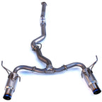 Invidia Full Titanium N1 Cat-Back Exhaust w/ Dual 101mm Tips, 2015-2021 WRX & STi - Angle 2
