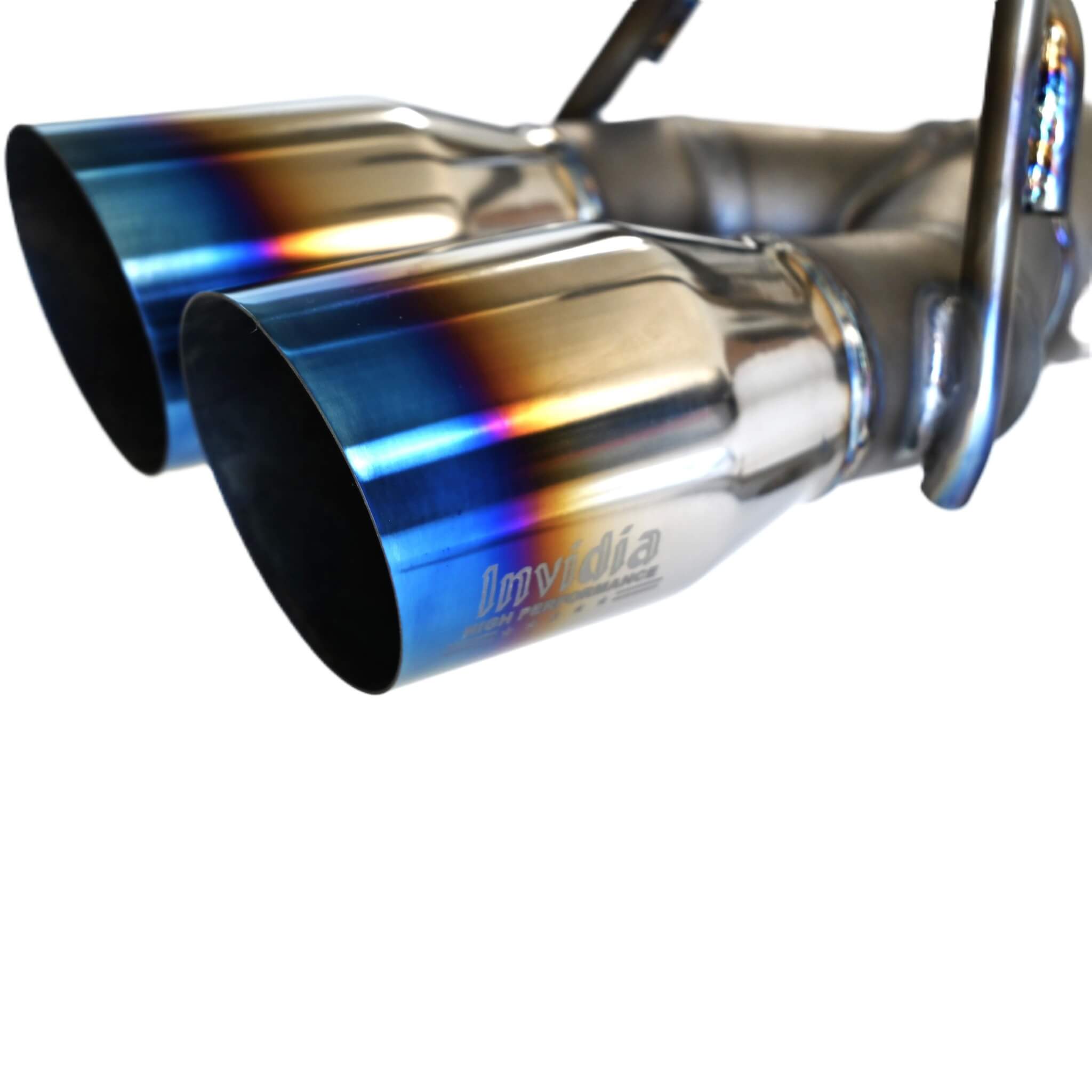 Invidia Full Titanium Racing Cat-Back Exhaust System w/ Dual 90mm Ti Tips, 2023-2025 GR Corolla - Angle 4