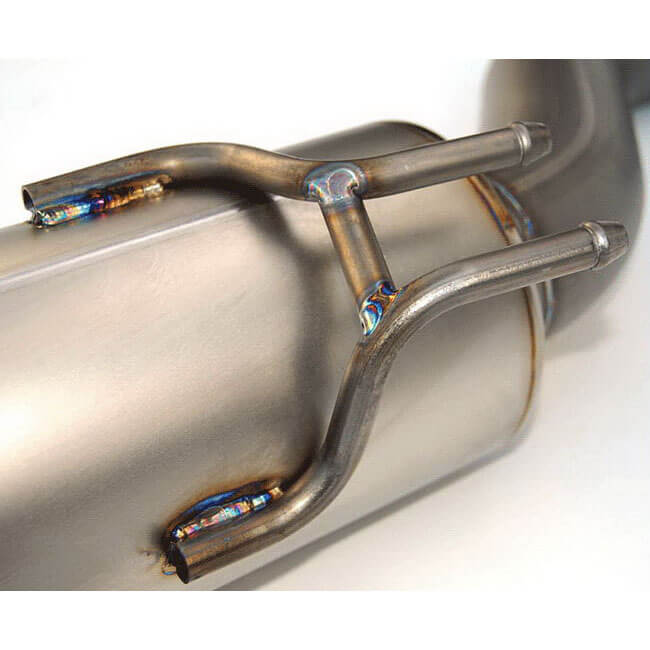 Invidia Full Titanium Racing Cat-Back Exhaust System w/ Single 101mm Tip, 2008-2015 EVO X - Angle 3