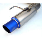 Invidia Full Titanium Racing Cat-Back Exhaust System w/ Single 101mm Tip, 2015-2021 WRX & STi - Angle 2