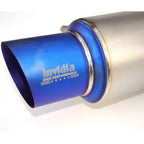 Invidia Full Titanium Racing Cat-Back Exhaust w/ Single 101mm Tip, 2002-2007 WRX & 2004-2007 STi - Angle 2