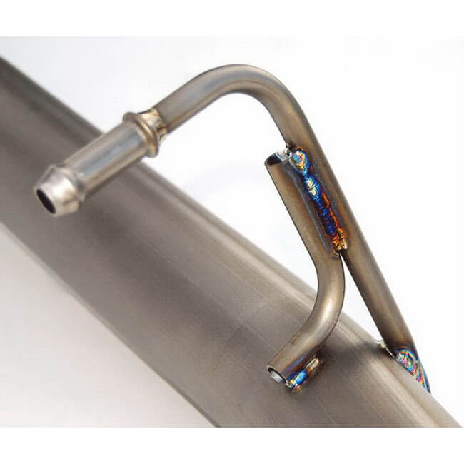Invidia Full Titanium Racing Cat-Back Exhaust w/ Single 101mm Tip, 2002-2007 WRX & 2004-2007 STi - Angle 3