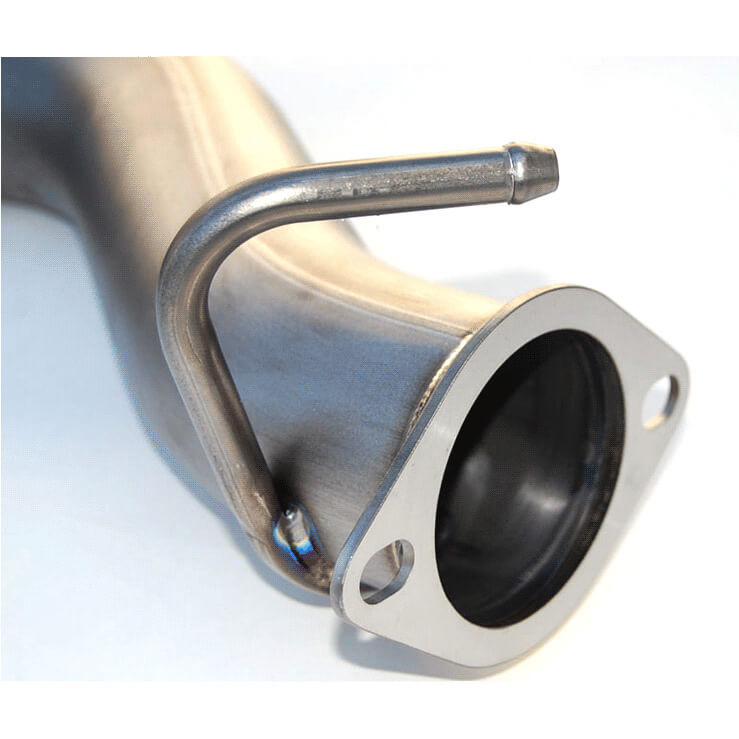 Invidia Full Titanium Racing Cat-Back Exhaust w/ Single 101mm Tip, 2008-2014 WRX & 2011-2014 STi (Sedan) - Angle 3
