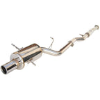 Invidia G200 Cat-Back Exhaust System w/ Rolled 110mm SS Tip, 2004-2008 Forester XT - Angle 3