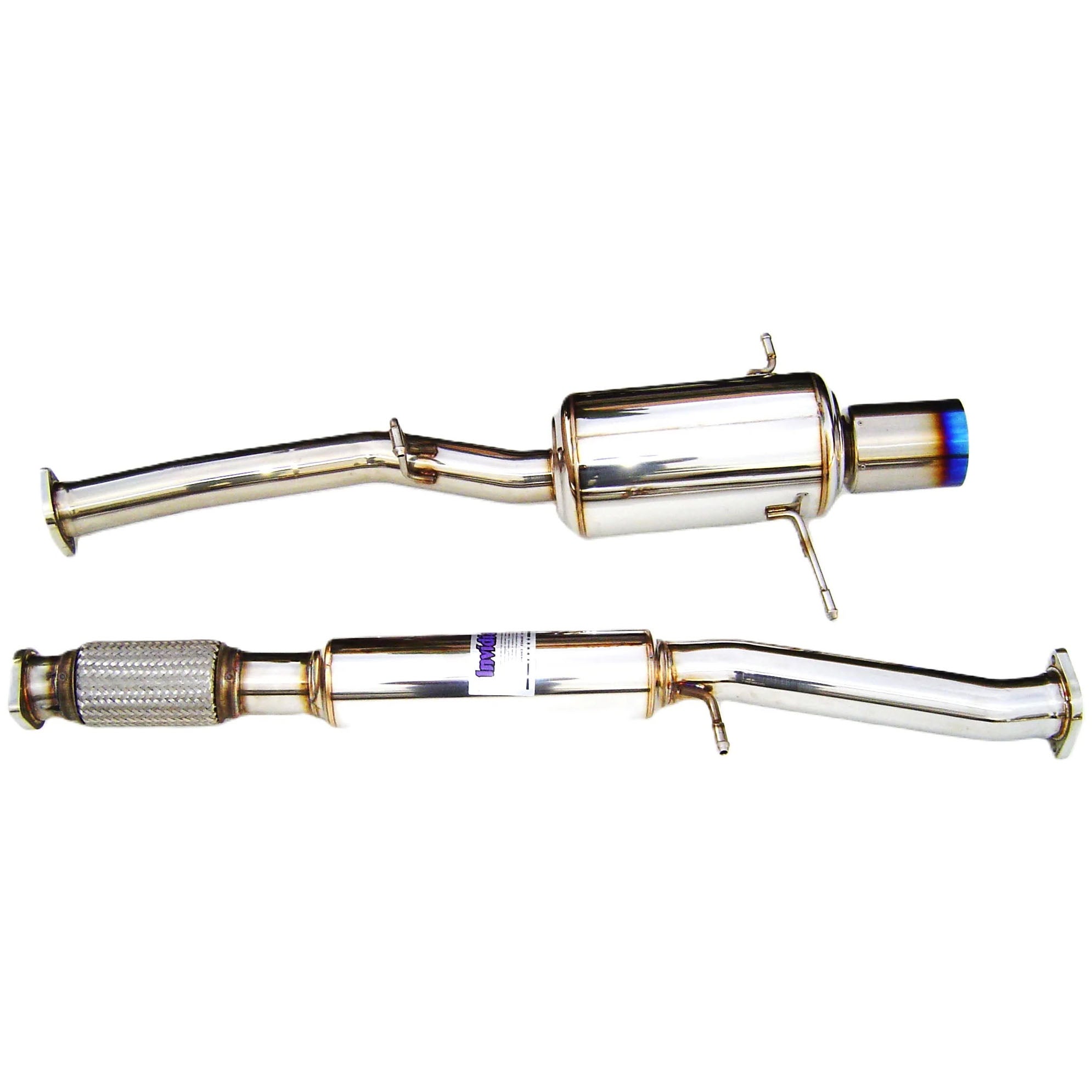 Invidia G200 Cat-Back Exhaust w/ 125mm Ti Tip, 2002-2007 WRX & 2004-2007 STi - Angle 3