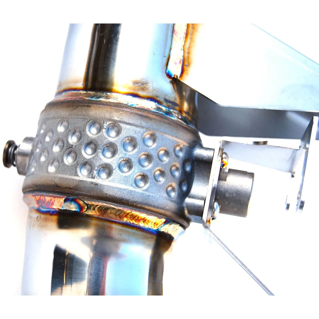 Invidia Gemini Cat-Back Dual Exhaust w/ Valve & Single-Layer 125mm Ti Tips, 2020-2021 GR Supra - Angle 5