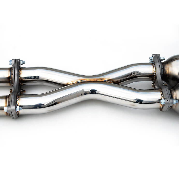 Invidia Gemini Cat-Back Exhaust System w/ Rolled 110mm SS Tips, 2003-2009 350Z - Angle 3