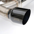 Invidia Gemini Cat-Back Exhaust System w/ Single-Layer 110mm Black Tips, 2023-2025 Nissan Z - Angle 3