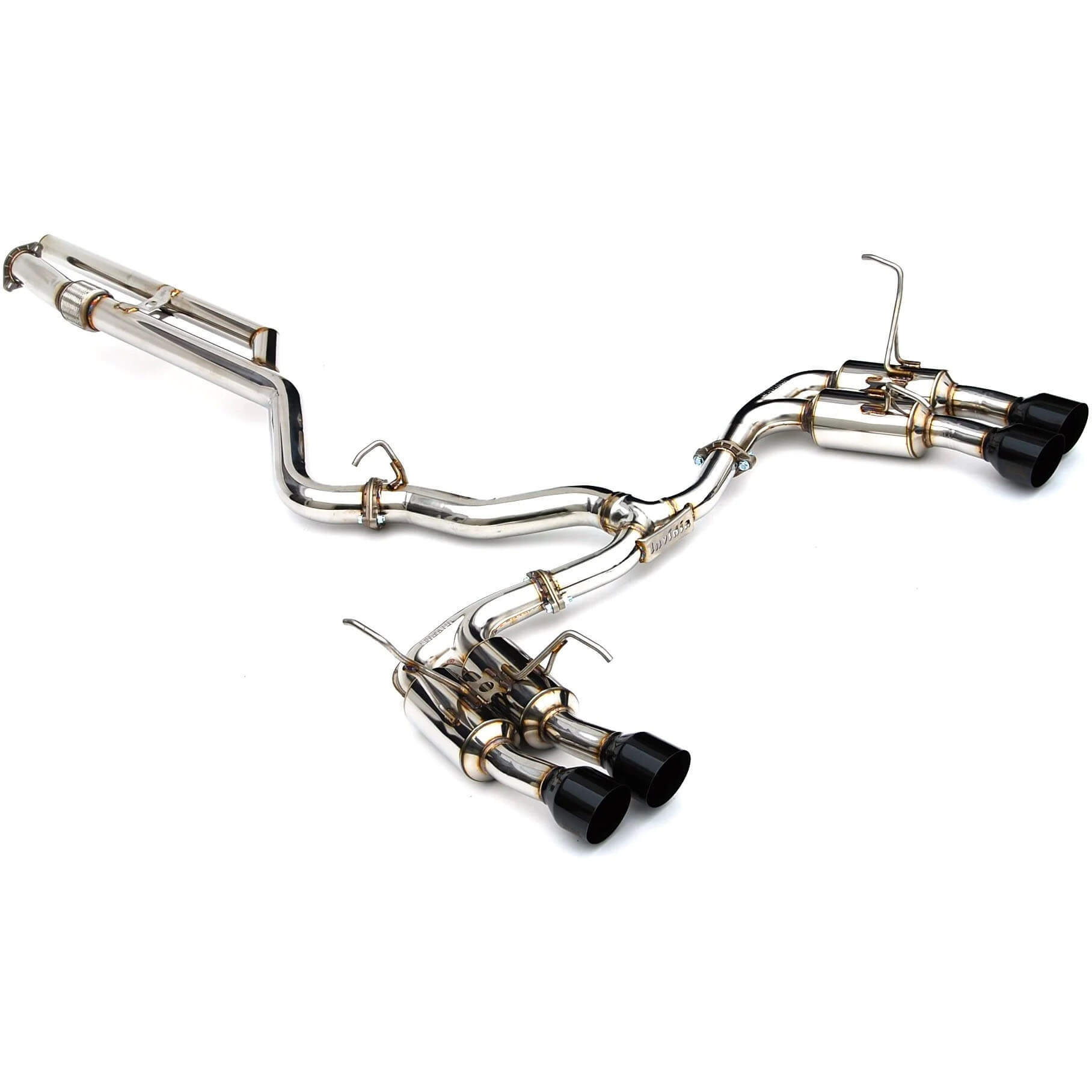 Invidia Gemini Cat-Back Exhaust w/ Quad 101mm Black Tips, 2022-2026 WRX