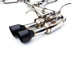 Invidia Gemini Cat-Back Exhaust w/ Quad 101mm Black Tips, 2022-2026 WRX - Angle 2