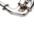 Invidia Gemini Cat-Back Exhaust w/ Quad 101mm Black Tips, 2022-2026 WRX - Angle 4