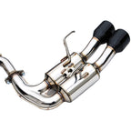 Invidia Gemini Cat-Back Exhaust w/ Quad 101mm Black Tips, 2022-2026 WRX - Angle 5