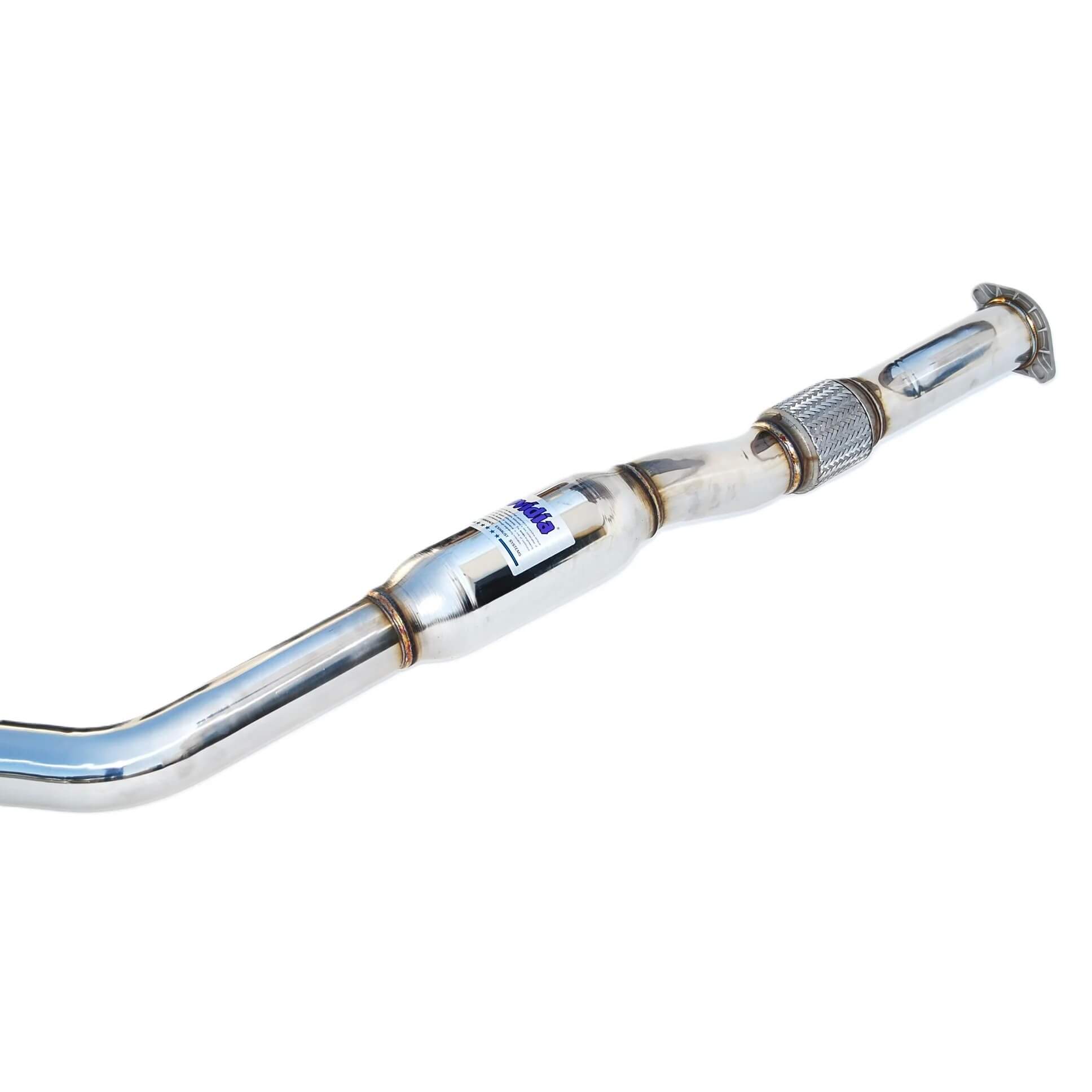 Invidia Gemini R400 Cat-Back Exhaust System w/ Quad Single-Layer 101mm Ti Tips, 2015-2021 WRX & STi - Angle 4