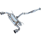 Invidia Gemini R400 Cat-Back Exhaust w/ Dual Single-Layer 101mm SS Tips, 2013-2020 BRZ/FR-S/86 - Angle 2