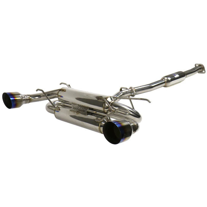 Invidia Gemini R400 Cat-Back Exhaust w/ Dual Single-Layer 101mm Ti Tips, 2013-2020 BRZ/FR-S/86 - Angle 2