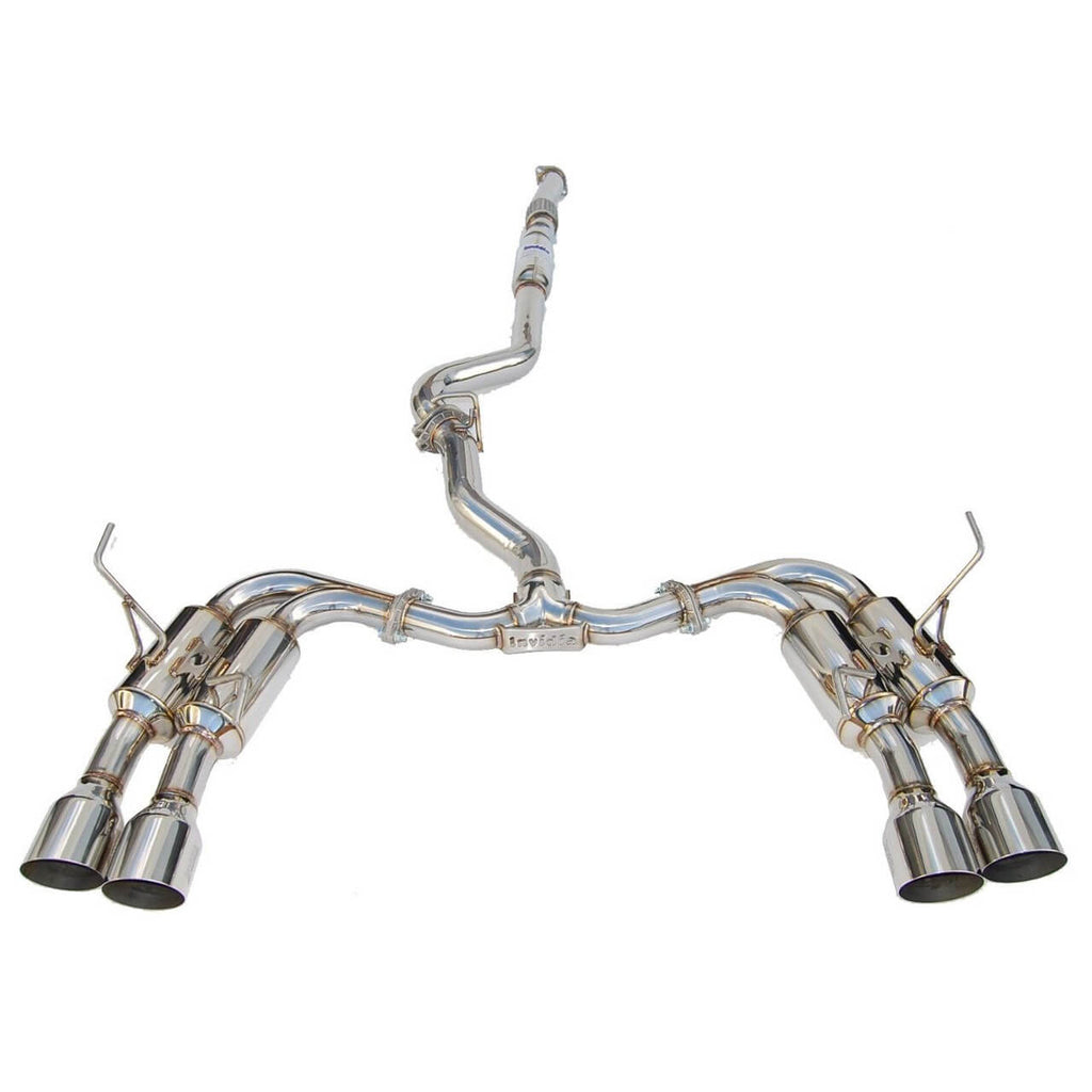 Invidia Gemini R400 Cat-Back Exhaust w/ Quad 101mm SS Tips, 2008-2014 STi & 2011-2014 WRX (Hatch)