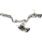 Invidia Gemini R400 Cat-Back Exhaust w/ Quad 101mm SS Tips, 2022-2026 WRX - Angle 2