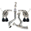 Invidia Gemini R400 Cat-Back Exhaust w/ Quad Single-Layer 101mm Black Tips, 2015-2021 STi & WRX
