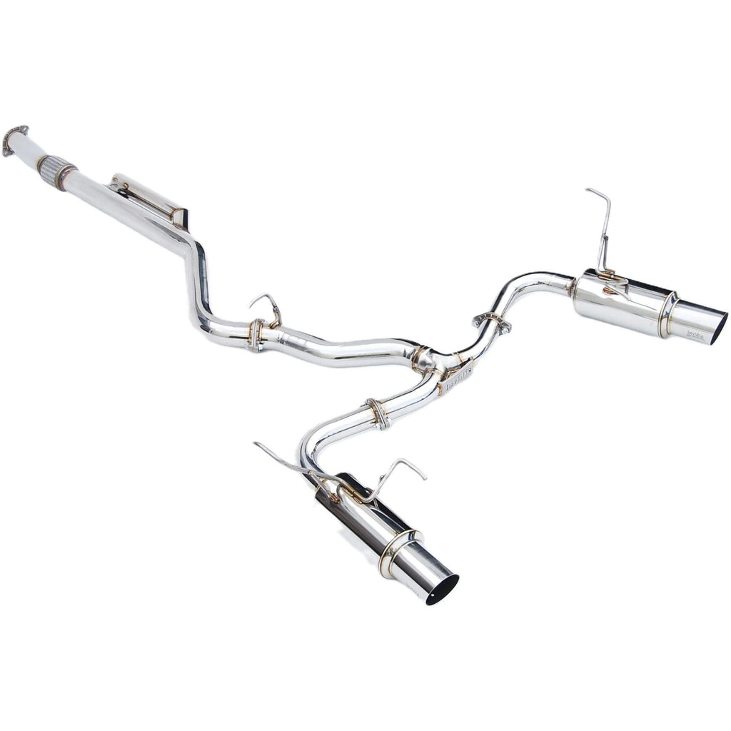 Invidia N1 Cat-Back Dual Exhaust System w/ 101mm SS Tips, 2022-2026 WRX - Angle 2
