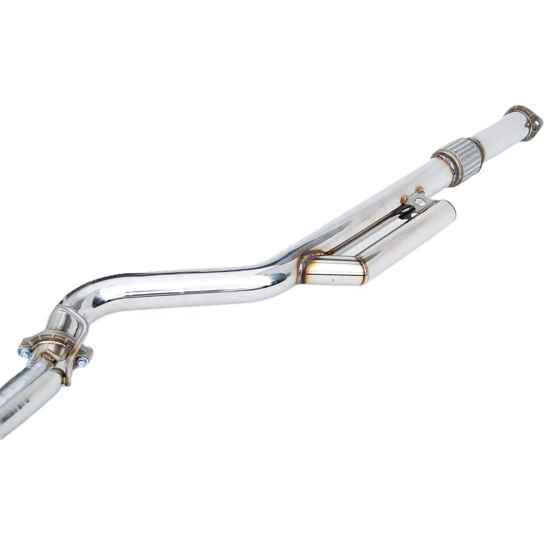 Invidia N1 Cat-Back Dual Exhaust System w/ 101mm Ti Tips, 2022-2026 WRX - Angle 4
