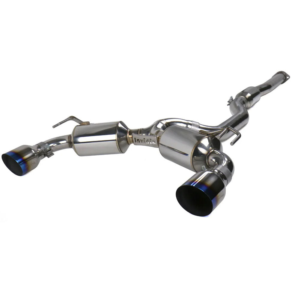 Invidia N1 Cat-Back Dual Exhaust System w/ Single-Layer 101mm Ti Tips, 2008-2015 EVO X