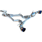 Invidia N1 Cat-Back Dual Exhaust w/ Valve & Single-Layer 125mm Ti Tips, 2020-2021 GR Supra - Angle 2