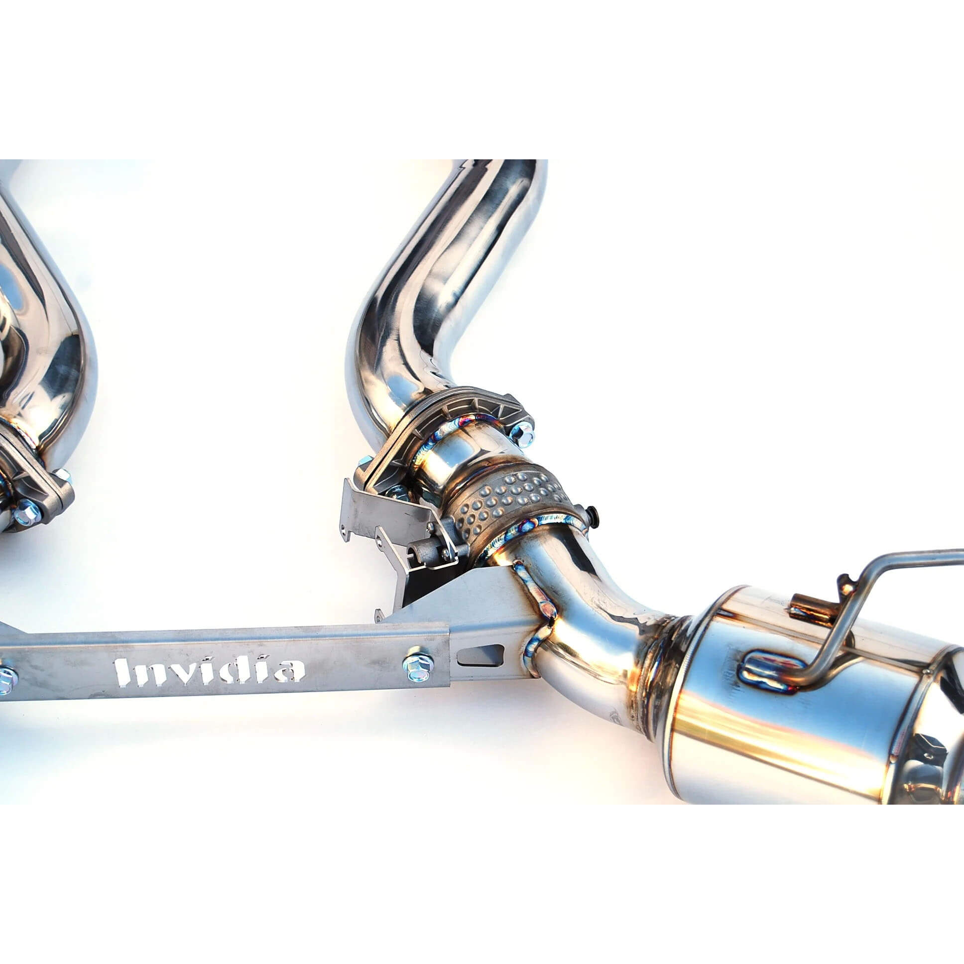 Invidia N1 Cat-Back Dual Exhaust w/ Valve & Single-Layer 125mm Ti Tips, 2020-2021 GR Supra - Angle 3
