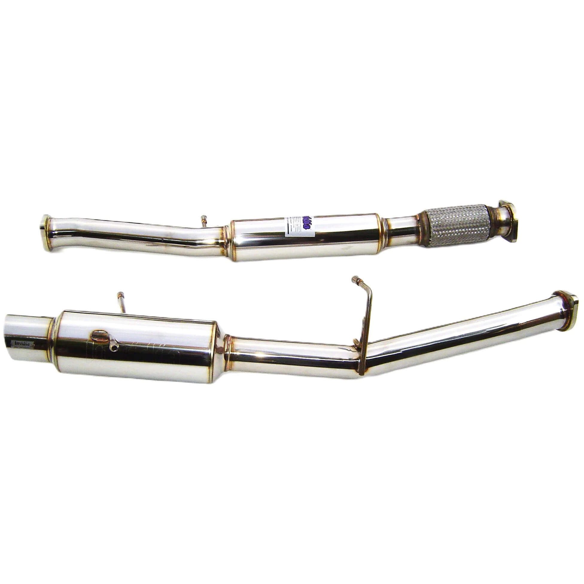 Invidia N1 Cat-Back Exhaust System w/ 101mm SS Tip, 2002-2007 WRX & 2004-2007 STi - Angle 2