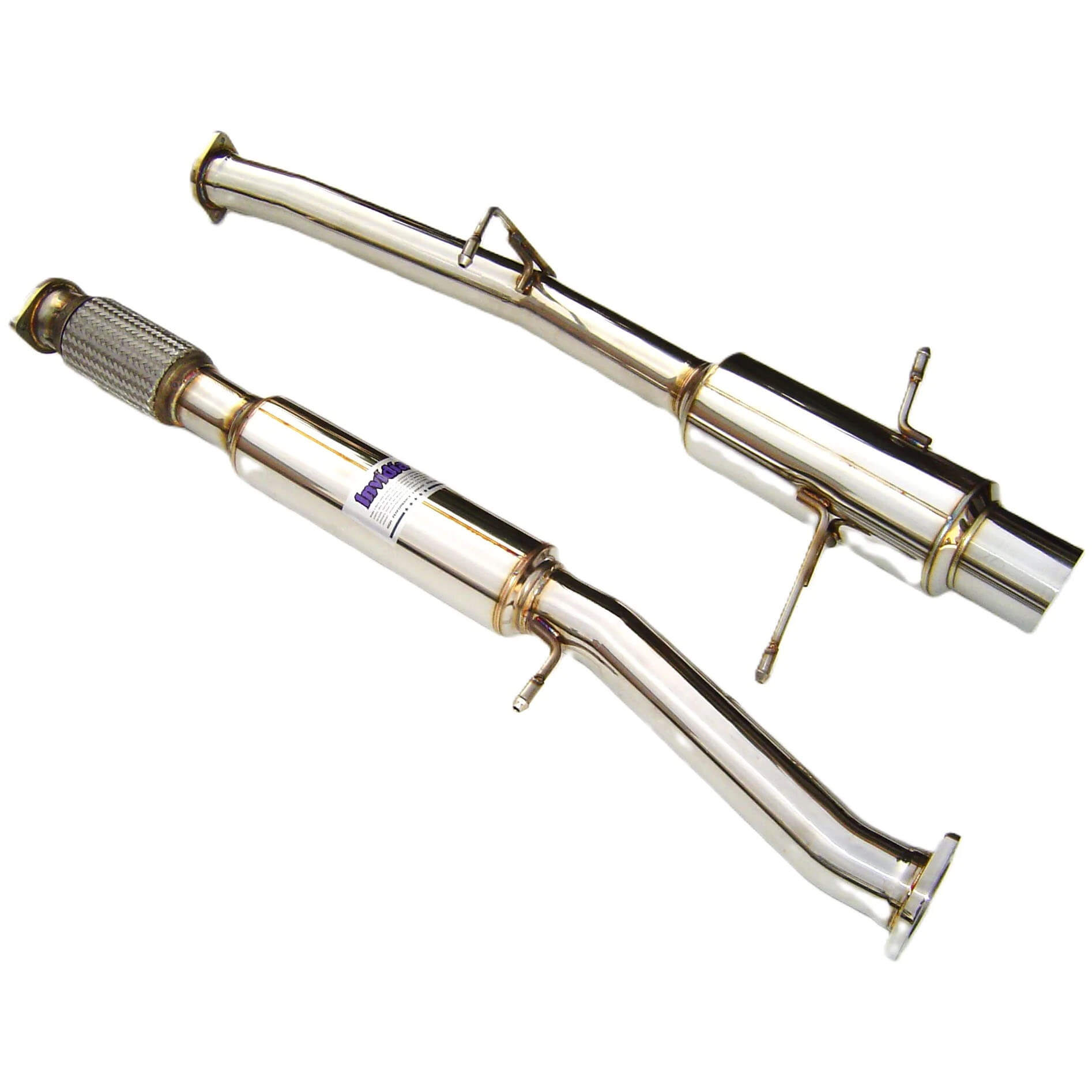 Invidia N1 Cat-Back Exhaust System w/ 101mm SS Tip, 2002-2007 WRX & 2004-2007 STi - Angle 3