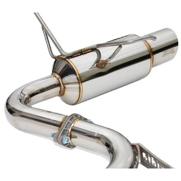 Invidia N1 Cat-Back Exhaust System w/ Dual 101mm SS Tips, 2015-2021 STi & 2015-2021 WRX - Angle 5