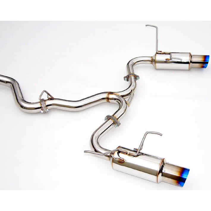 Invidia N1 Cat-Back Exhaust System w/ Dual 101mm Ti Tips, 2015-2021 WRX & STi - Angle 2