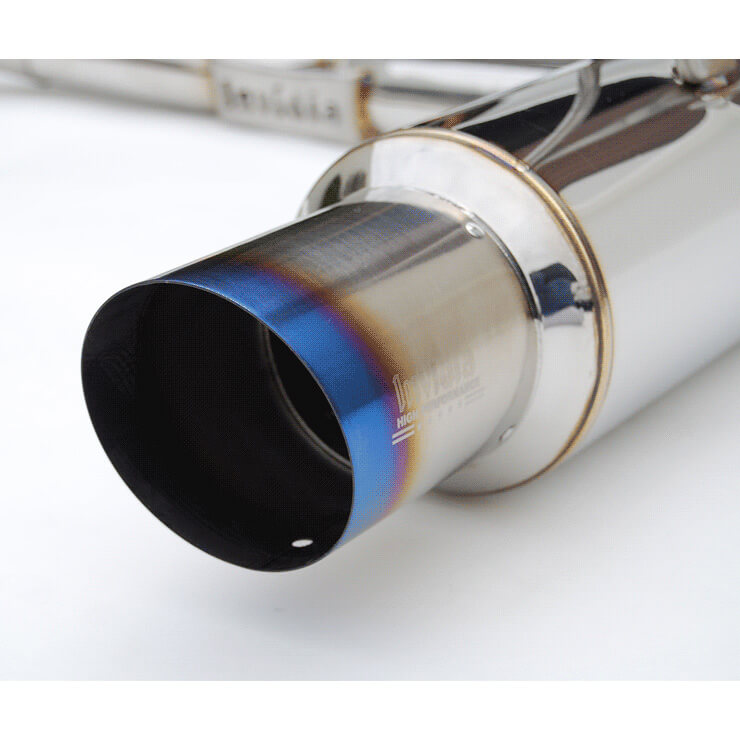 Invidia N1 Cat-Back Exhaust System w/ Dual Single-Layer 101mm Ti Tips, 2000-2009 S2000 - Angle 3