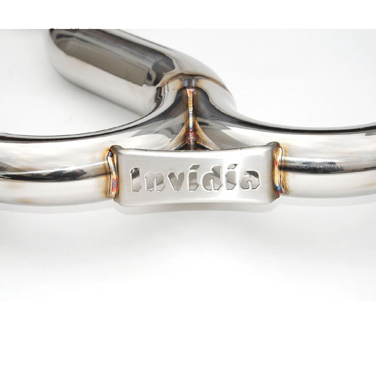 Invidia N1 Cat-Back Exhaust w/ Dual 101mm SS Tips, 2008-2014 WRX & 2011-2014 STi (Sedan) - Angle 2