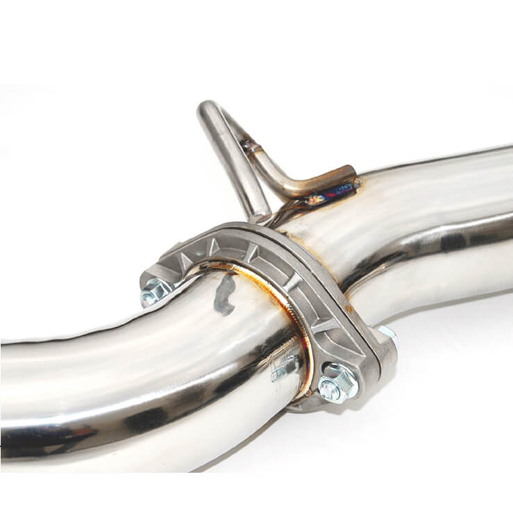 Invidia N1 Cat-Back Exhaust w/ Dual 101mm SS Tips, 2008-2014 WRX & 2011-2014 STi (Sedan) - Angle 3