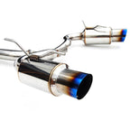 Invidia N1 Cat-Back Exhaust w/ Dual 101mm Ti Tips, 2008-2014 STi & 2011-2014 WRX (Hatch) - Angle 2