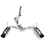 Invidia N1 Cat-Back Exhaust w/ Dual 101mm Ti Tips, 2008-2014 STi & 2011-2014 WRX (Hatch) - Angle 3