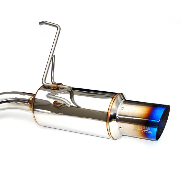 Invidia N1 Cat-Back Exhaust w/ Dual 101mm Ti Tips, 2008-2014 WRX & 2011-2014 STi (Sedan) - Angle 3