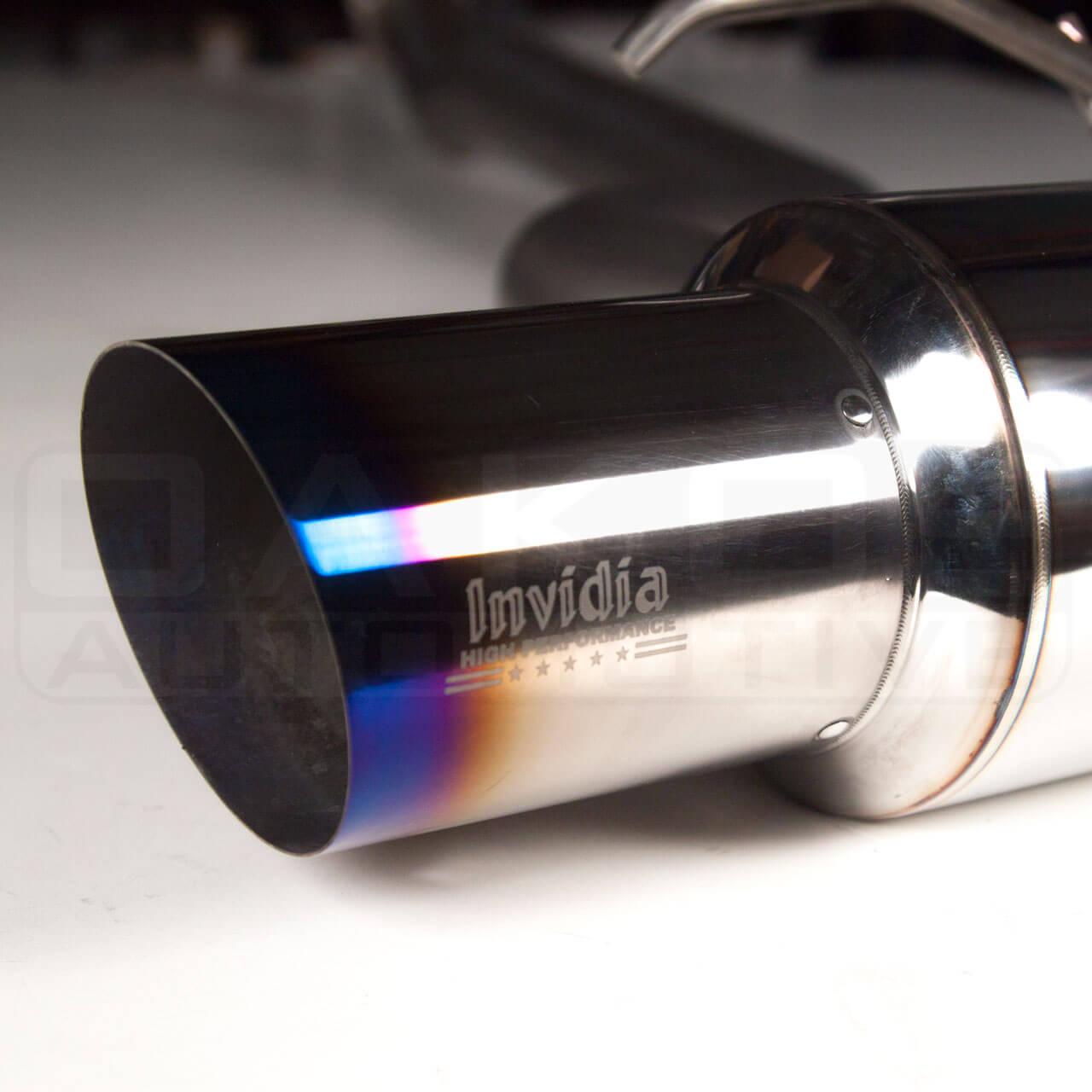 Invidia N1 Cat-Back Exhaust w/ Single Bead Blasted 101mm Ti Tip, 2015-2021 WRX & STi - Angle 3