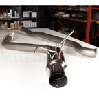 Invidia N1 Cat-Back Exhaust w/ Single Bead Blasted 101mm Ti Tip, 2015-2021 WRX & STi - Angle 5